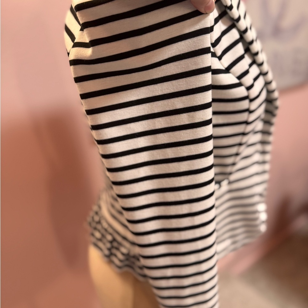Maison Jules Classic Black and White Striped Women's Blazer - Picture 3 of 7